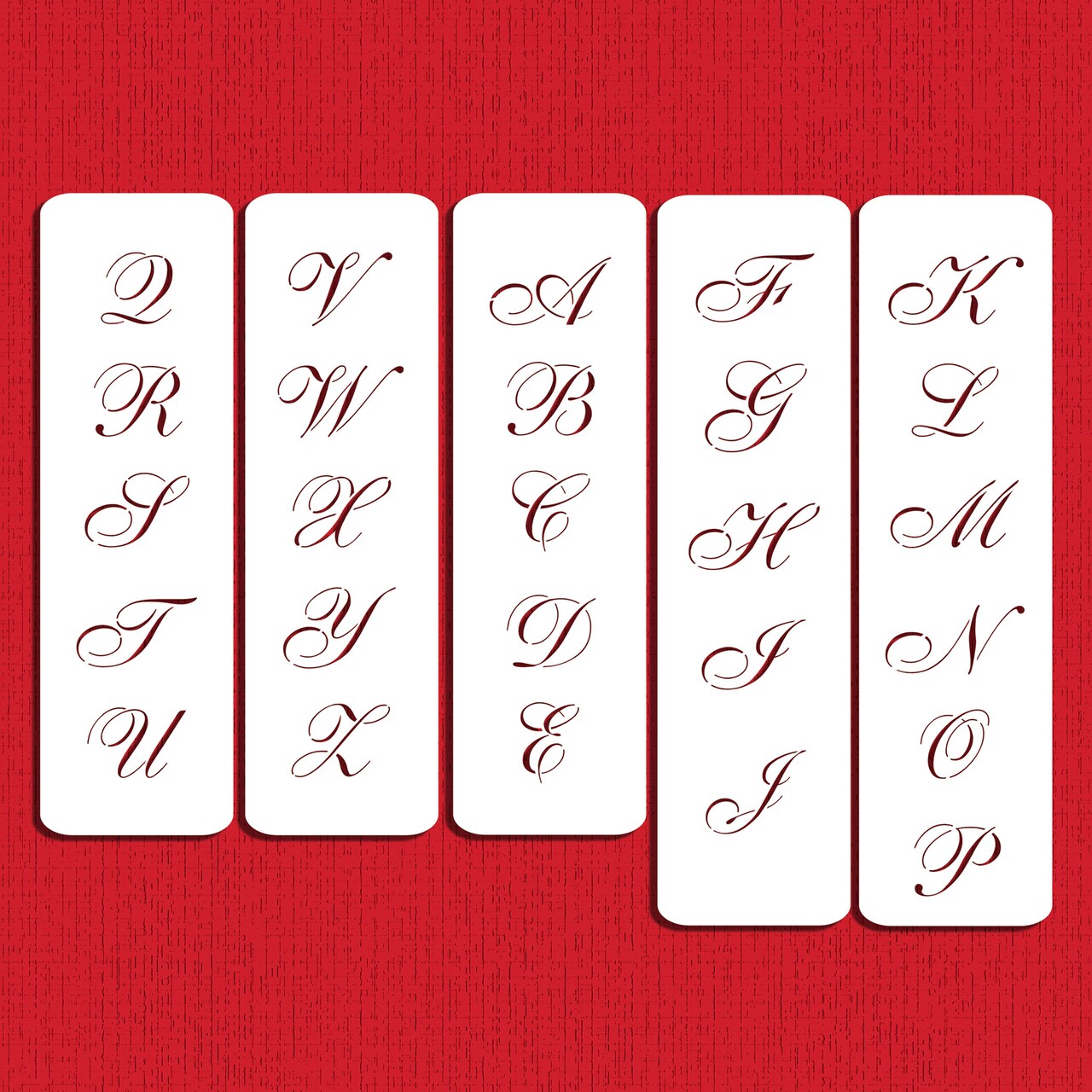 1.75-Inch Script Monogram Cake Stencil | C110 by Designer Stencils | Cake Decorating Tools | Baking Stencils for Royal Icing, Airbrush, Dusting Powder | Reusable Plastic Food Grade Stencil for Cakes | Easy to Use & Clean Cake Stencil